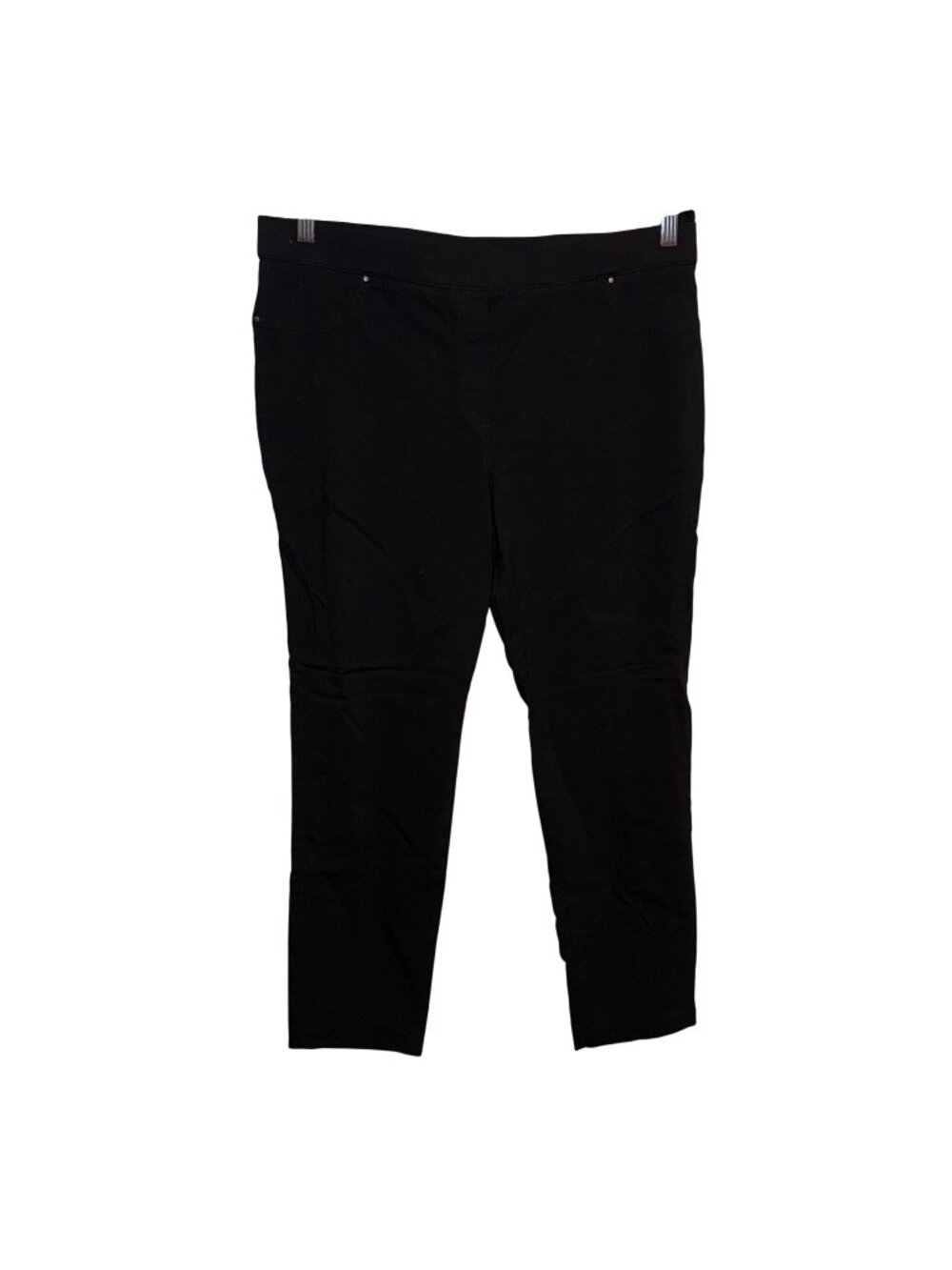 89th & Madison Womens Black Stretch Pants XL Rayon Blend